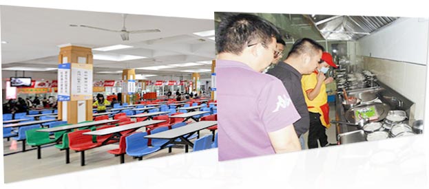 校園考場食堂用餐區(qū)、廚房操作間安裝紅外高清監(jiān)控攝像機
