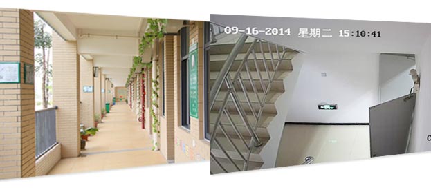 學生宿舍樓層通道、安全樓梯口高清監(jiān)控